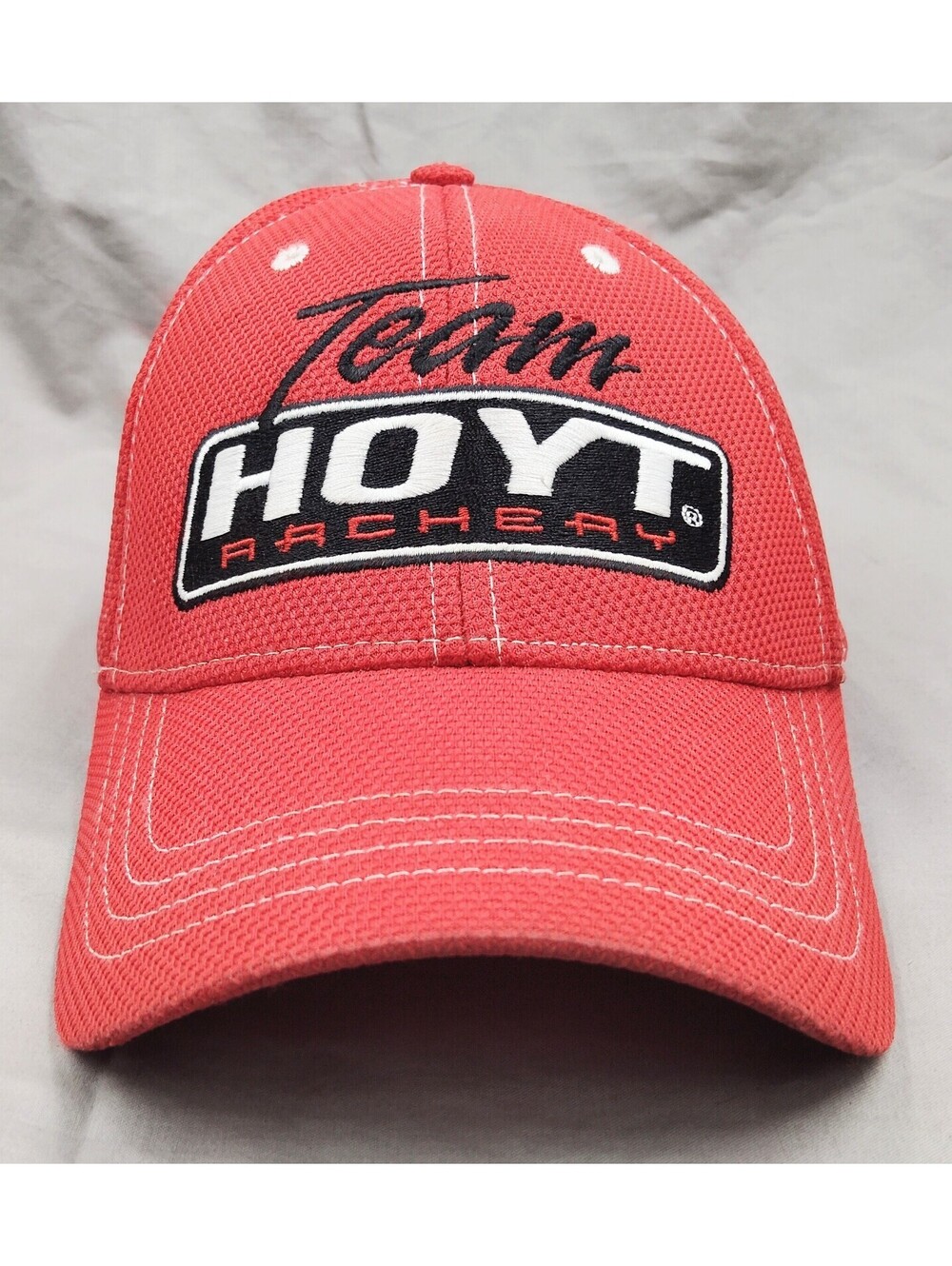 Team Hoyt Archery Hat Red Get Serious Hunting Bow Adjustable Baseball Cap Logo
